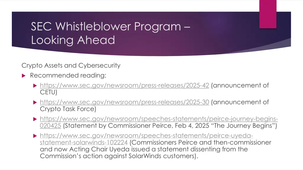 sec whistleblower program looking ahead 2