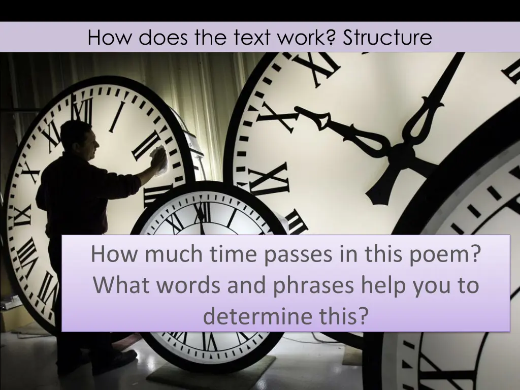 how does the text work structure