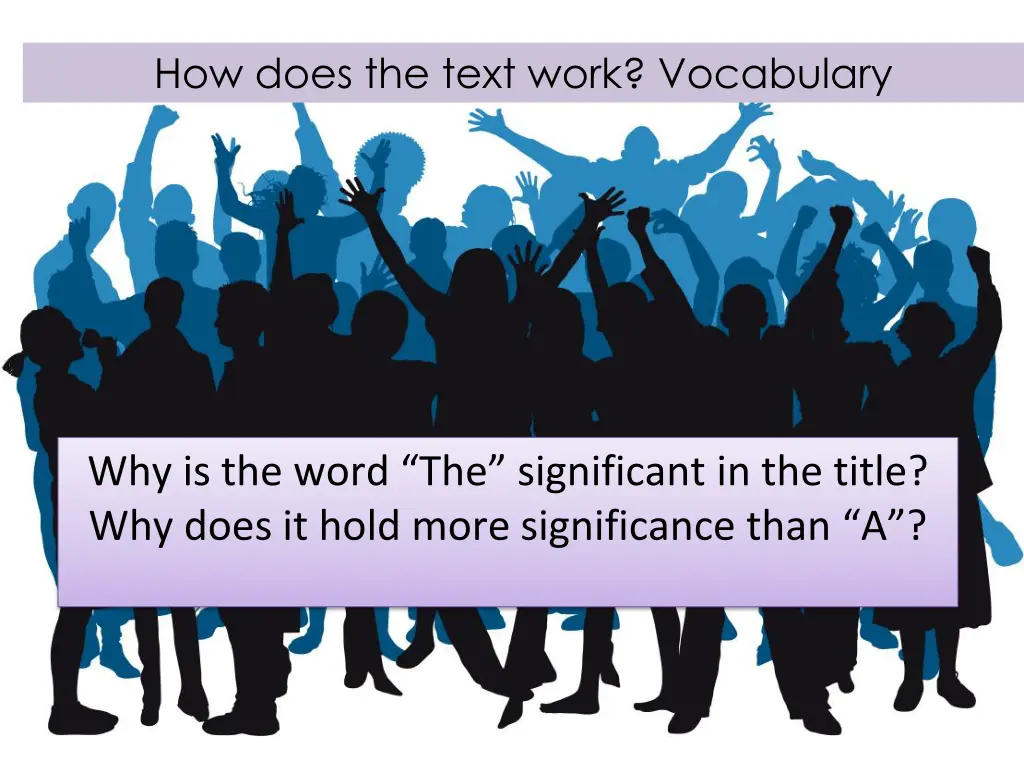 how does the text work vocabulary 1