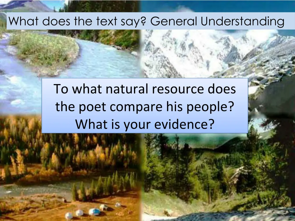 what does the text say general understanding