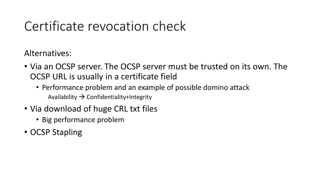 certificate revocation check