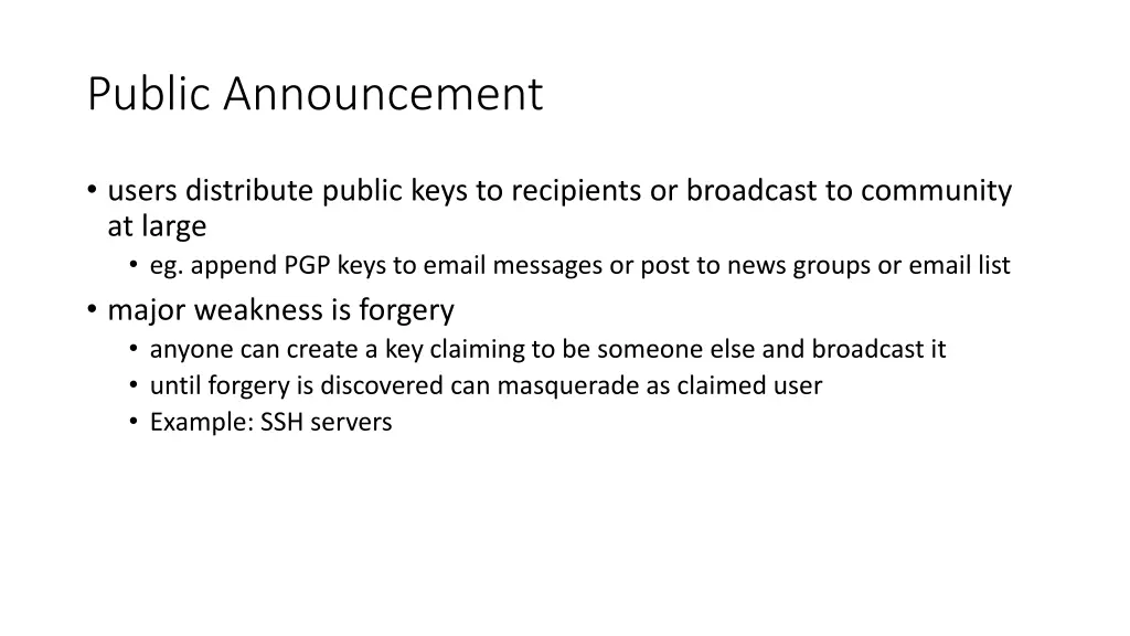 public announcement