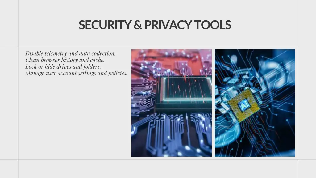 security privacy tools