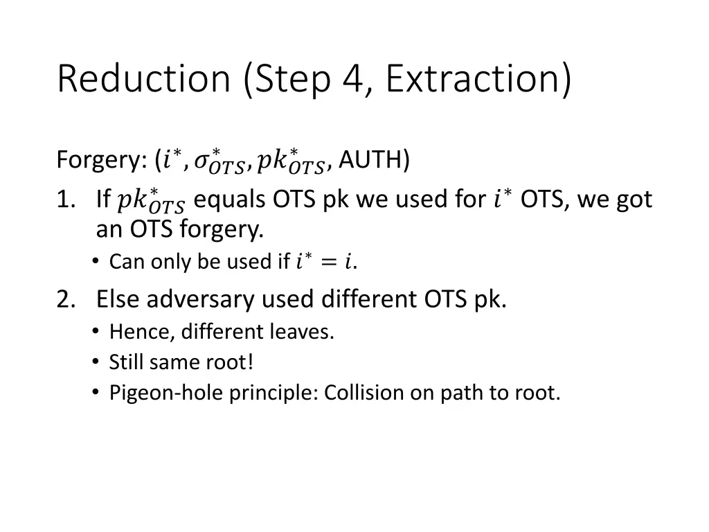 reduction step 4 extraction