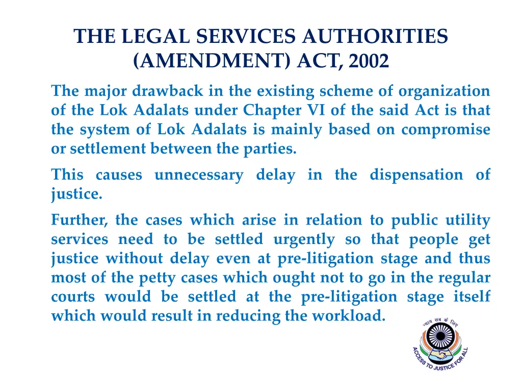 the legal services authorities amendment act 2002