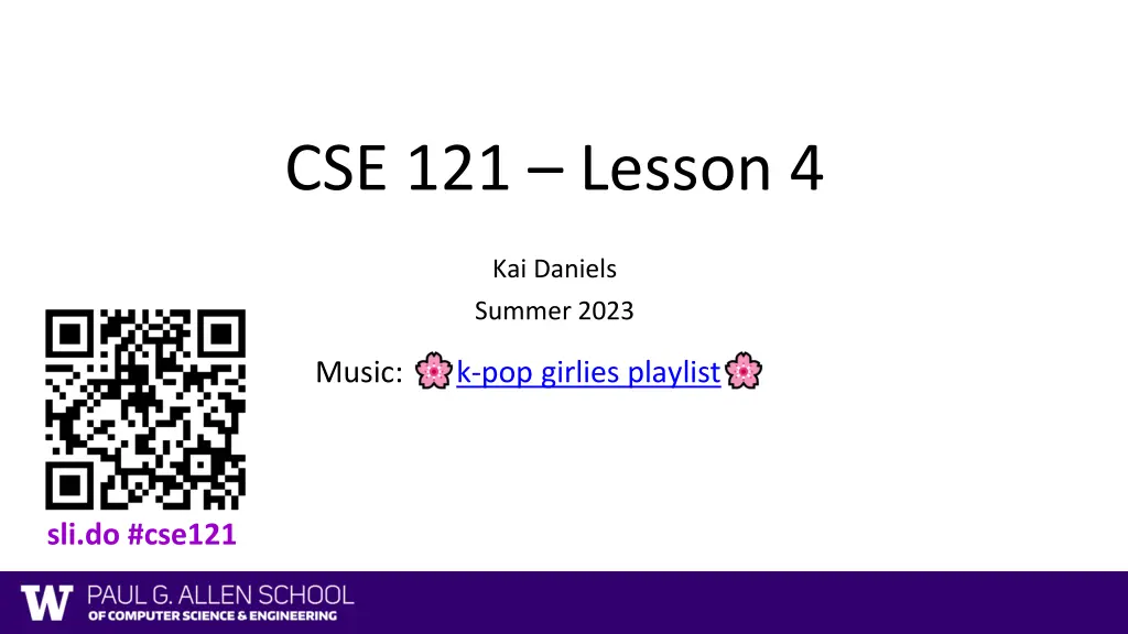 cse 121 lesson 4