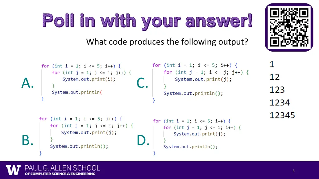 poll in with your answer 1