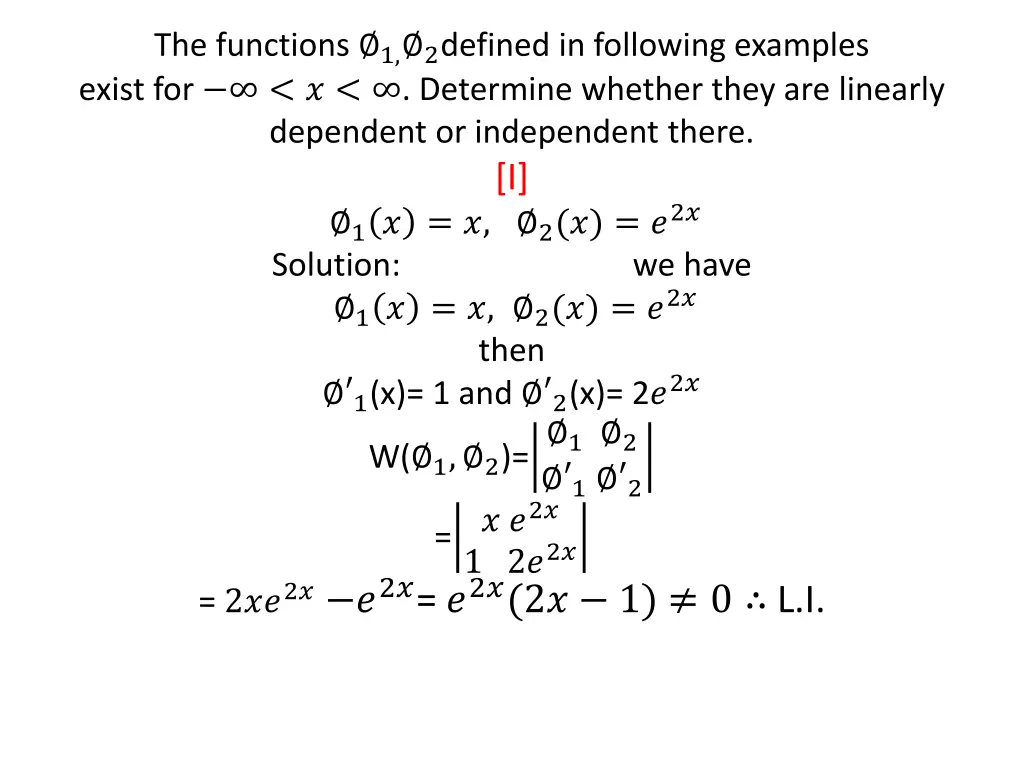 the functions 1 2 defined in following examples