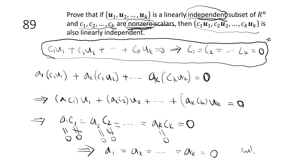 prove that if 1 2 is a linearly independent