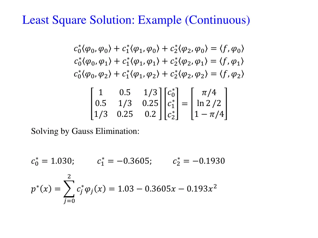 least square solution example continuous 3