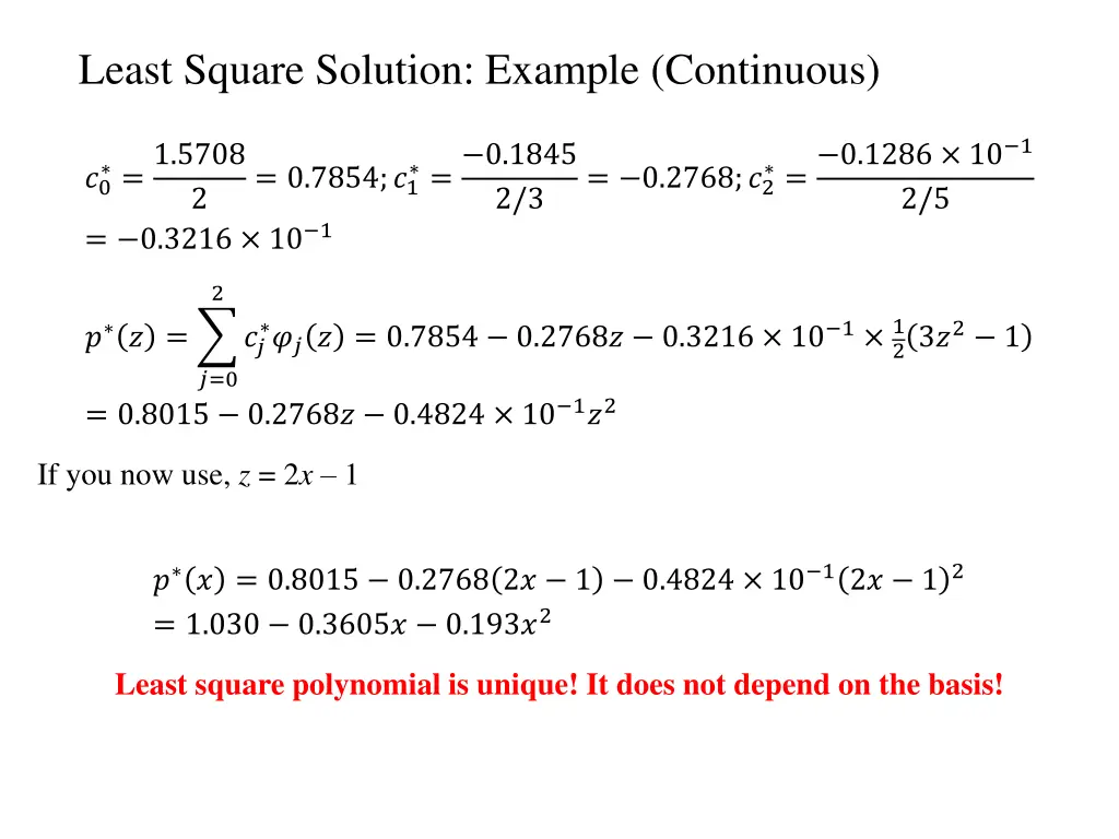 least square solution example continuous 6