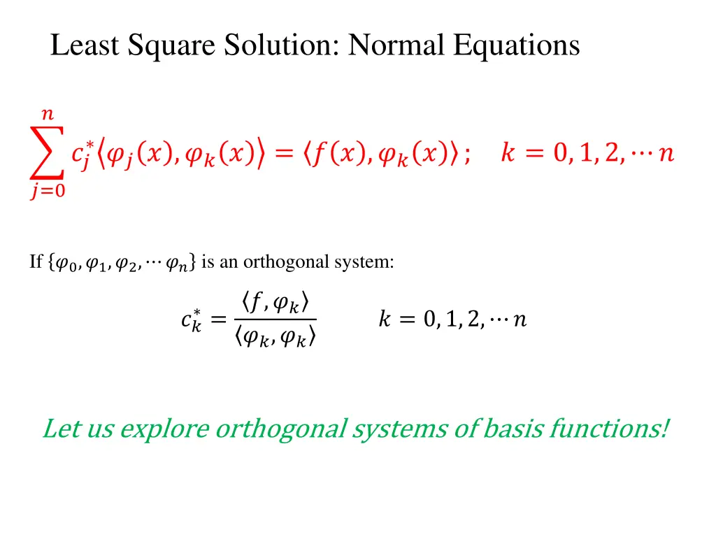 least square solution normal equations 2