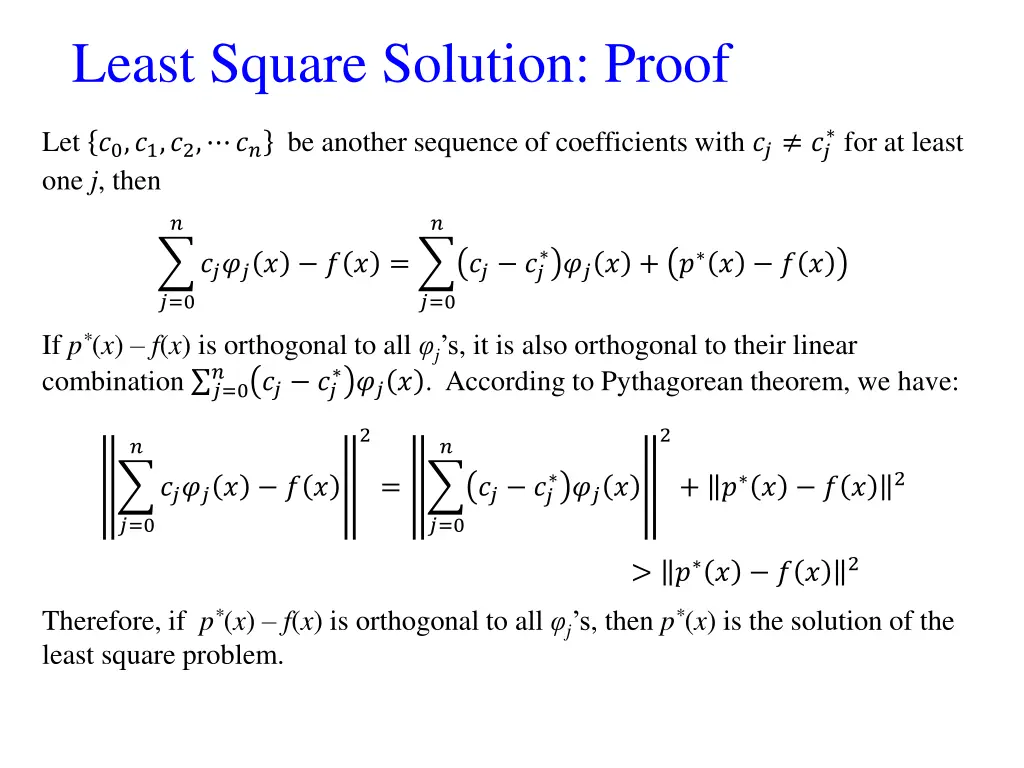 least square solution proof 1