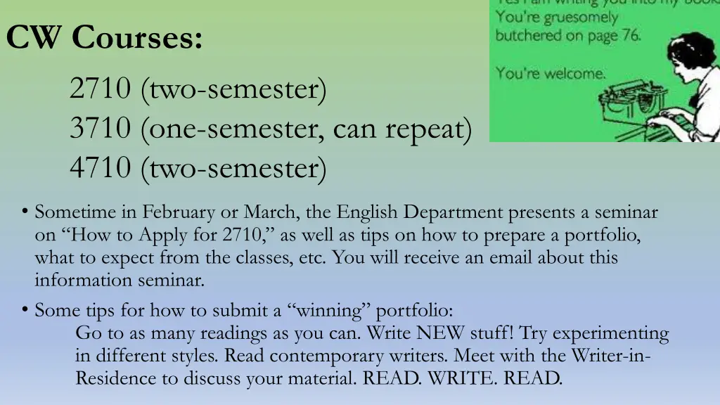 cw courses