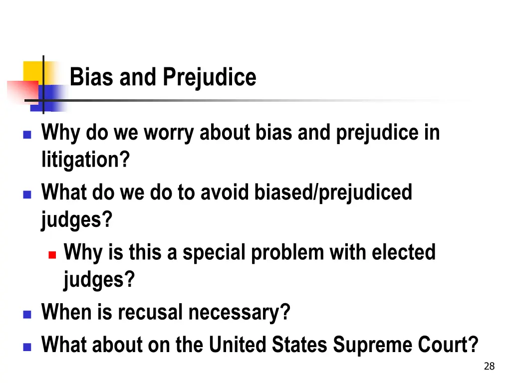 bias and prejudice