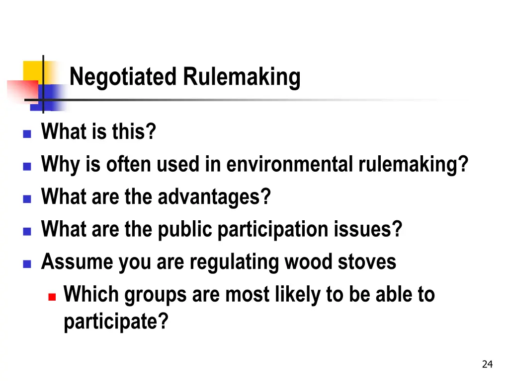 negotiated rulemaking