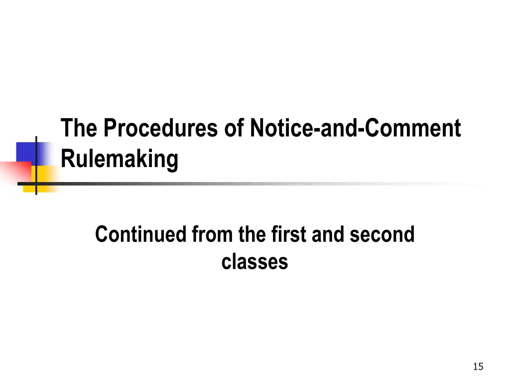 the procedures of notice and comment rulemaking