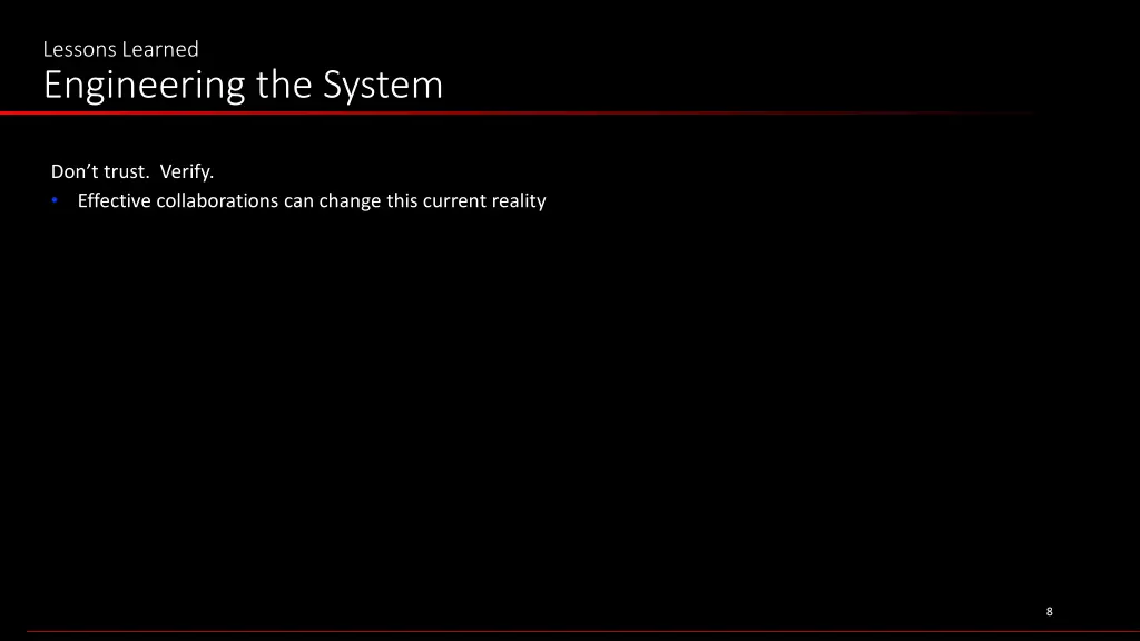 lessons learned engineering the system 2