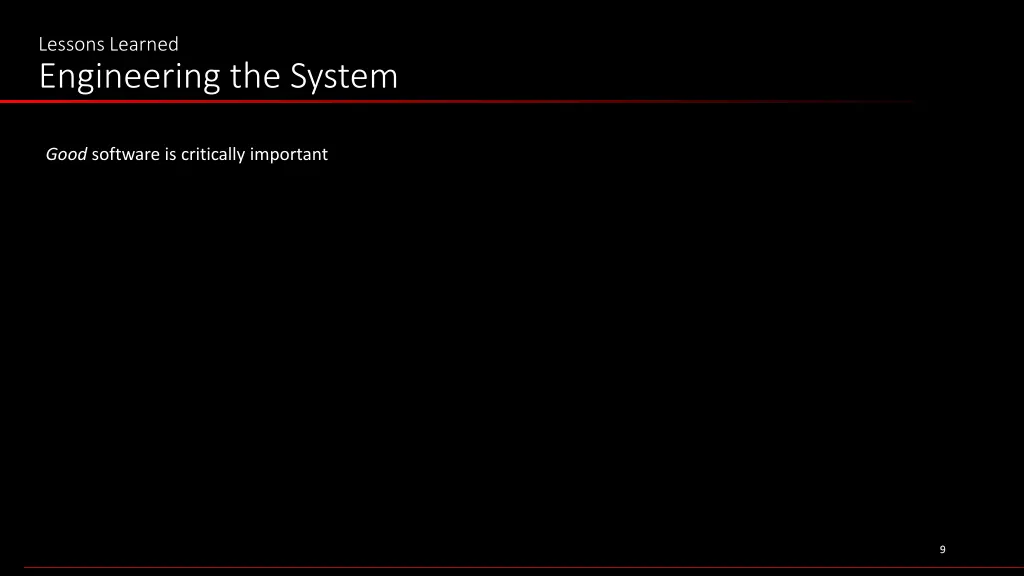 lessons learned engineering the system 3