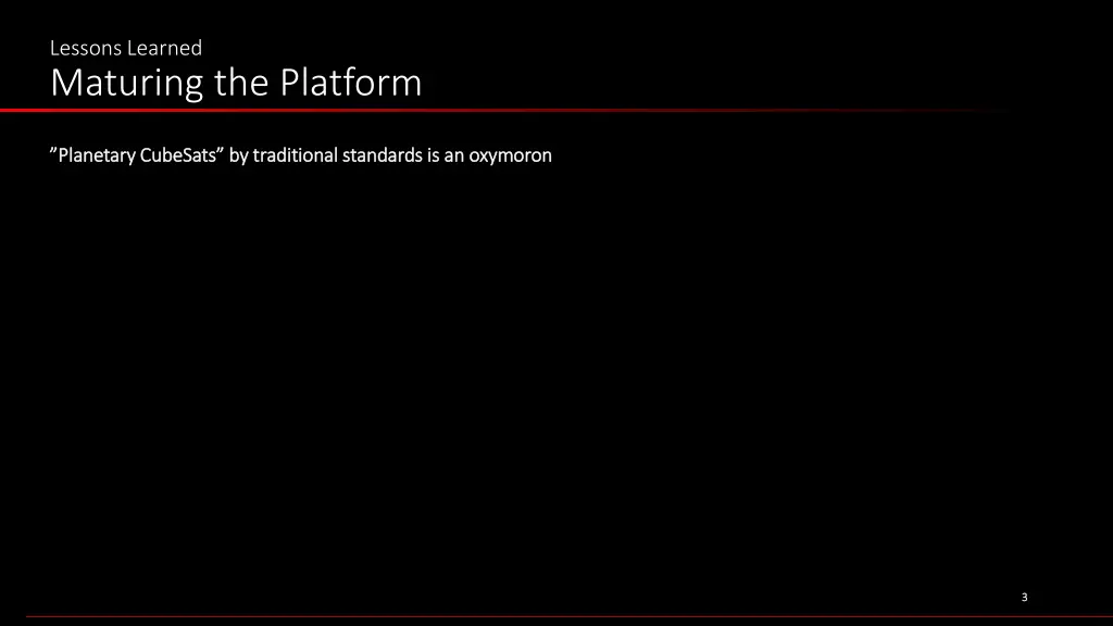 lessons learned maturing the platform