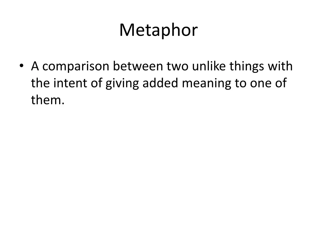 metaphor