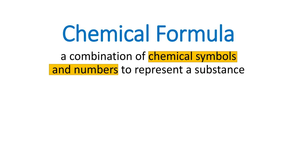 chemical formula chemical formula a combination