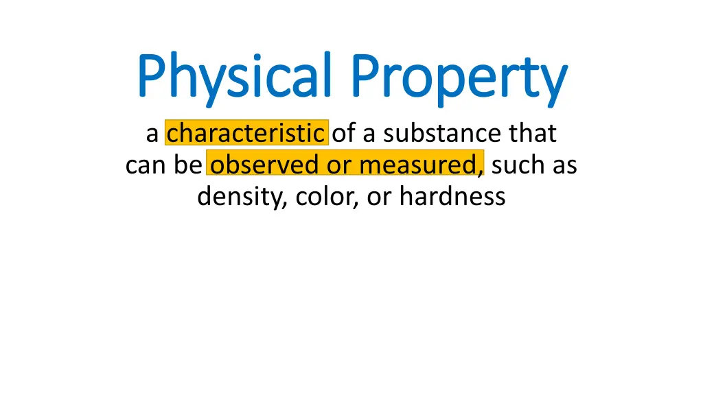 physical property physical property