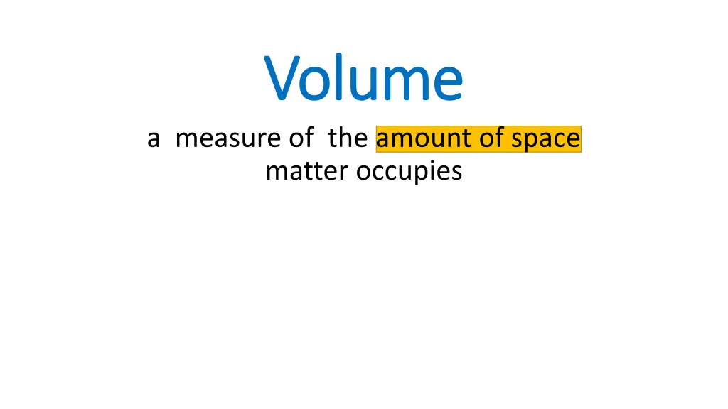 volume volume