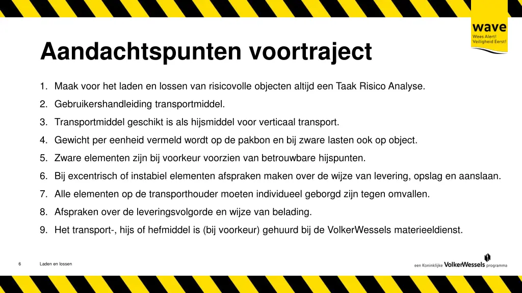 aandachtspunten voortraject