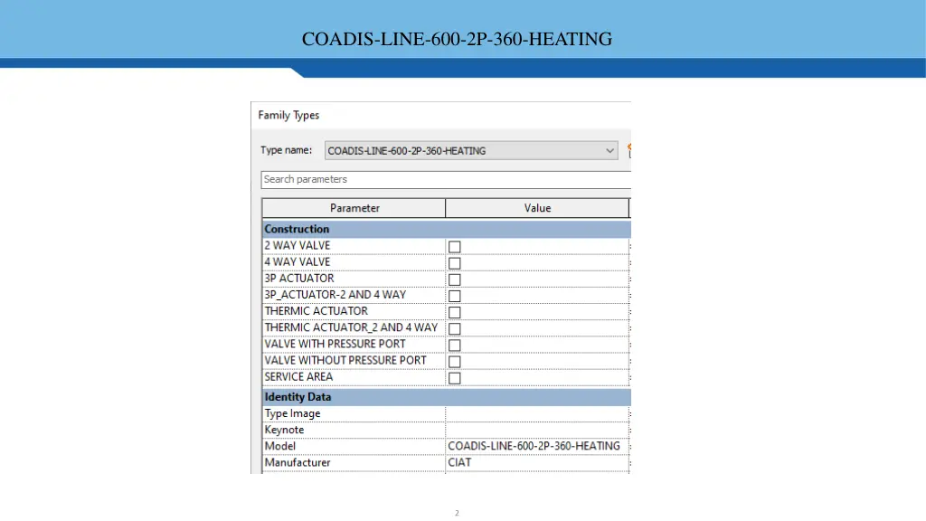coadis line 600 2p 360 heating