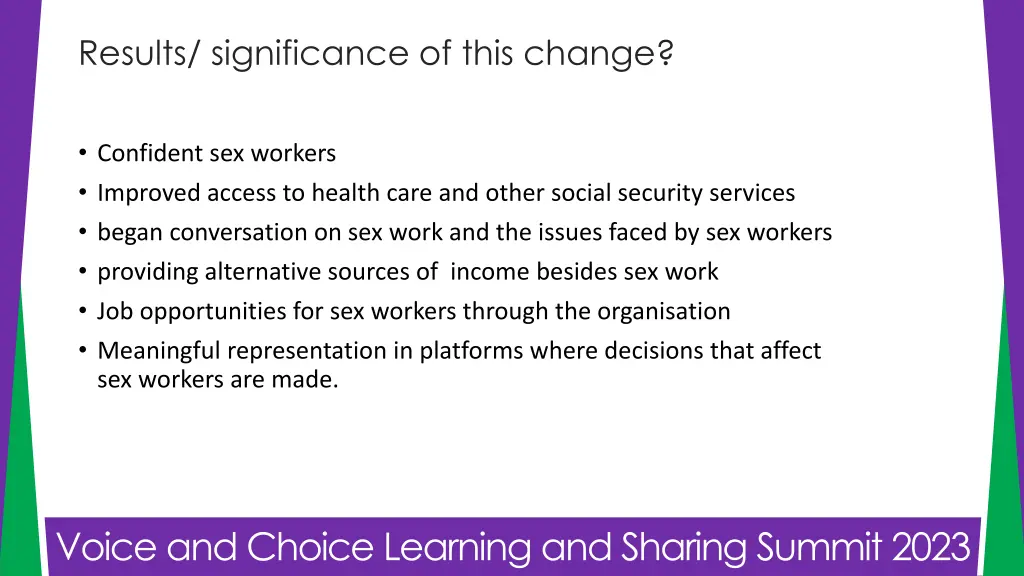 results significance of this change