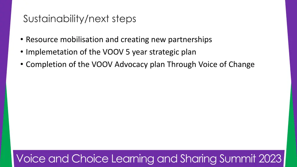 sustainability next steps