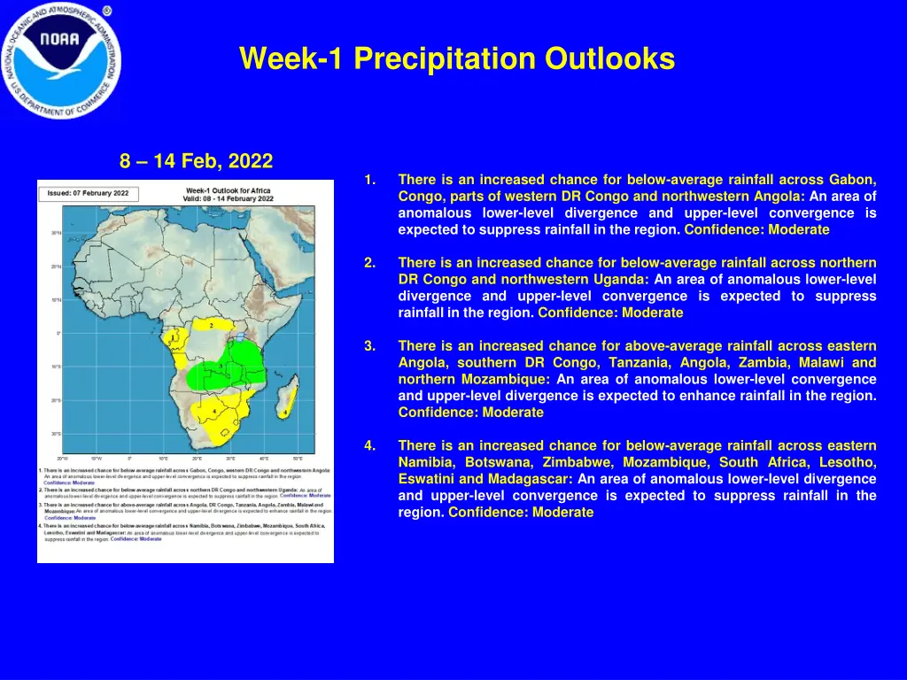 week 1 precipitation outlooks