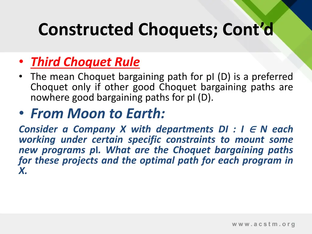constructed choquets cont d