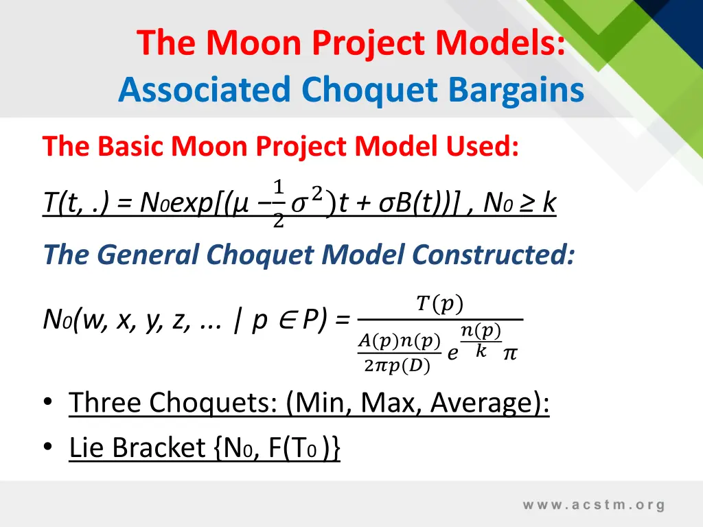 the moon project models associated choquet