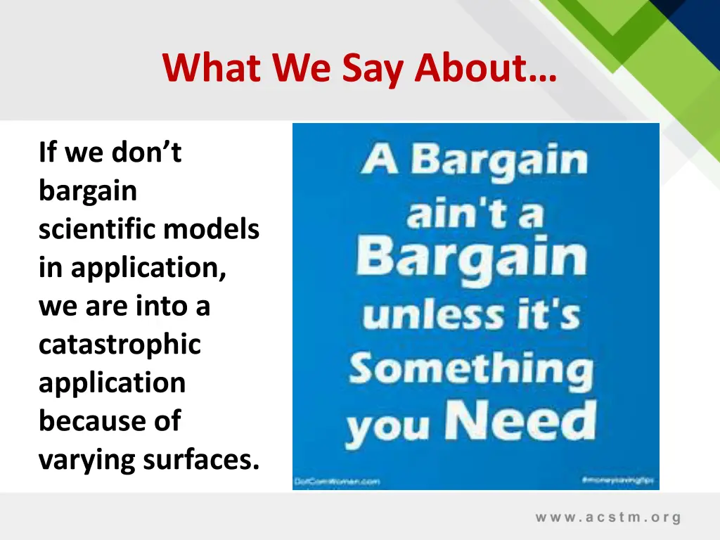 what we say about