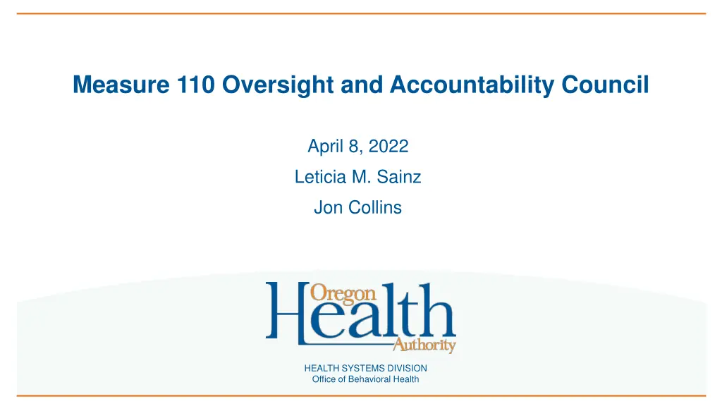 measure 110 oversight and accountability council