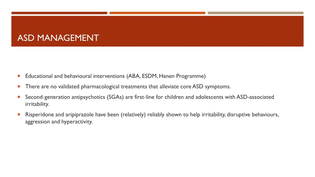 asd management