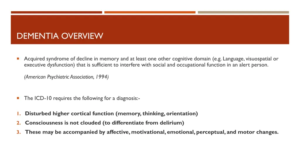dementia overview