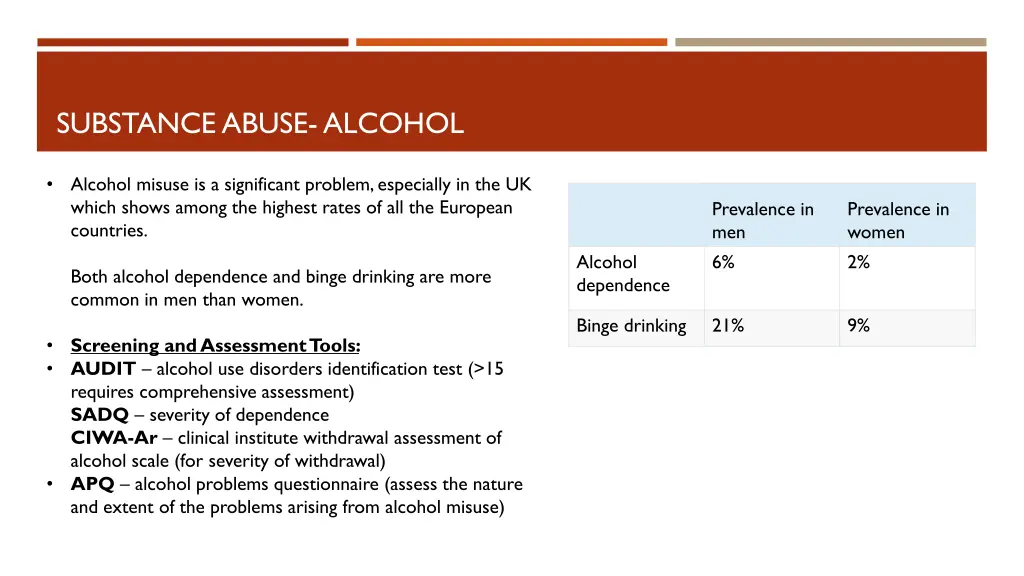 substance abuse alcohol