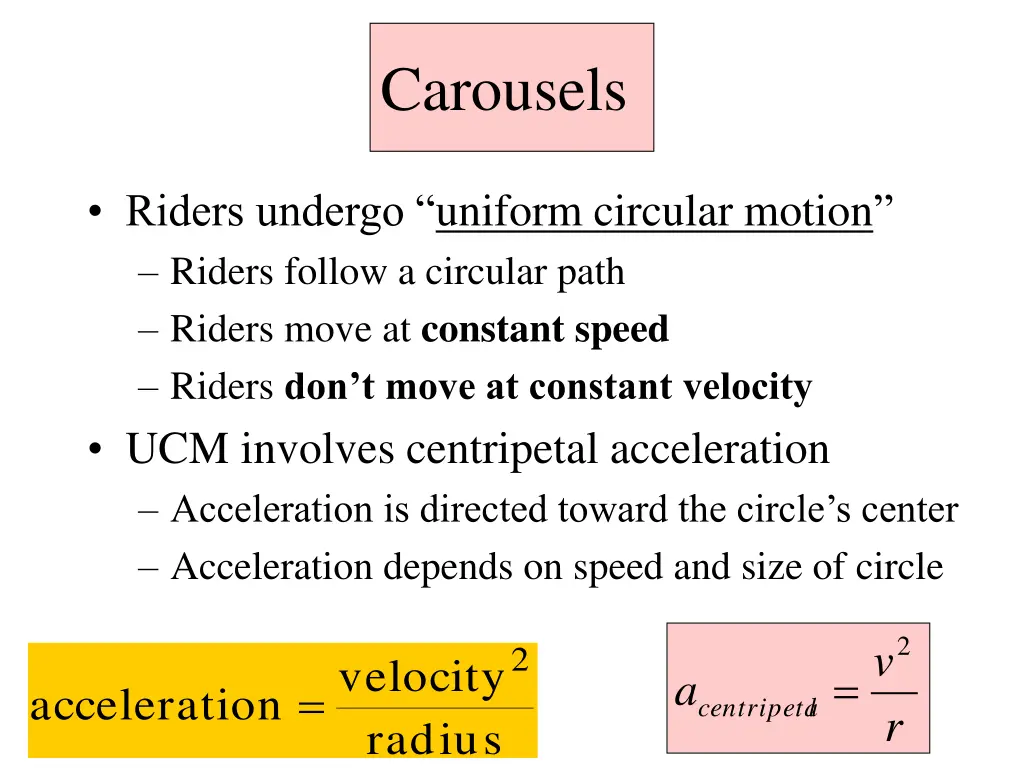 carousels