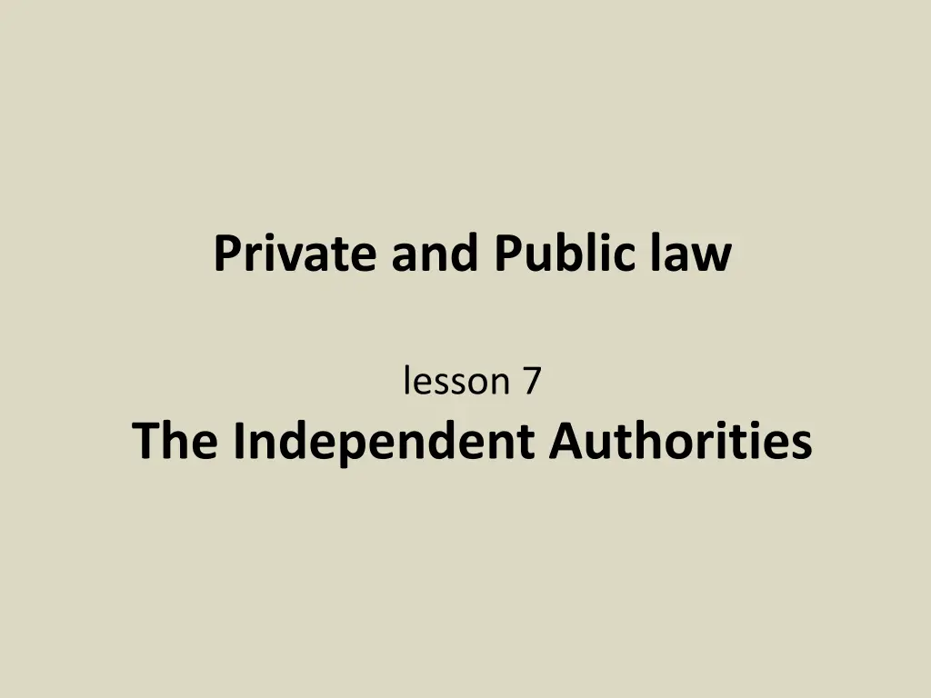 private and public law