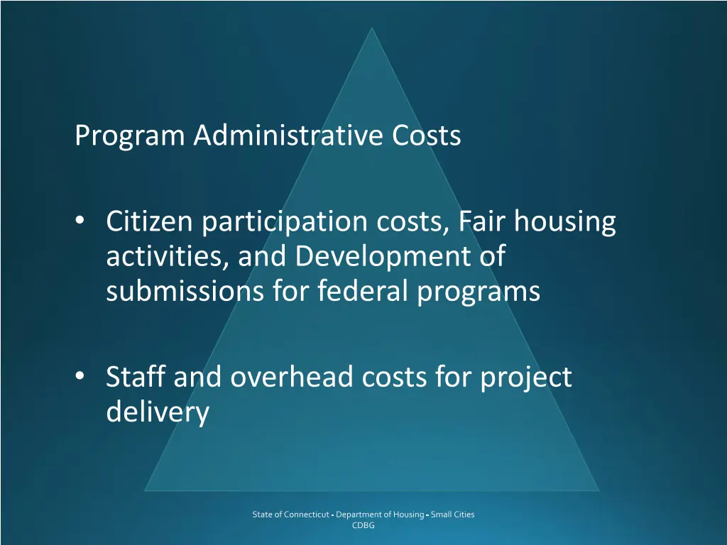 program administrative costs