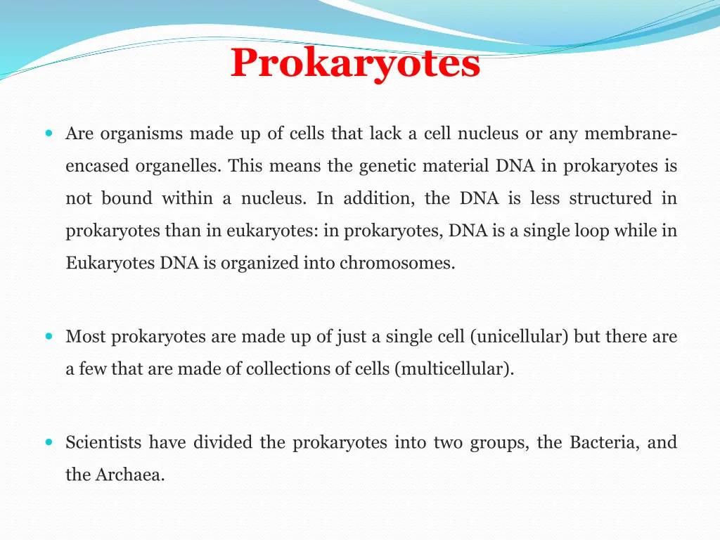 prokaryotes