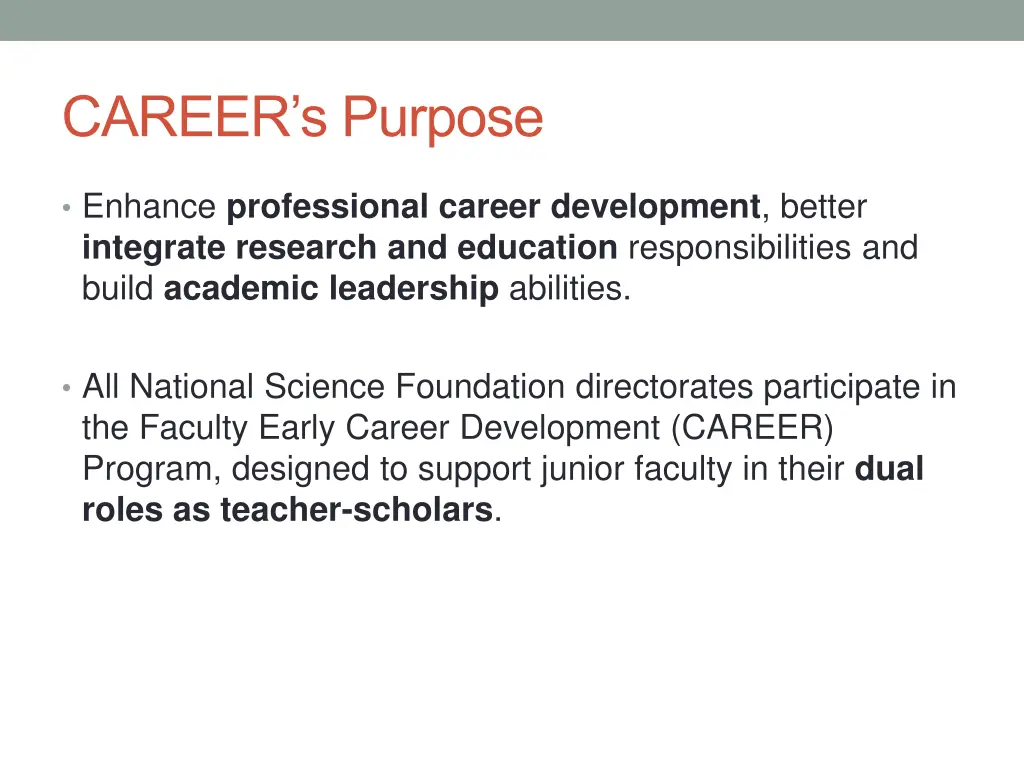 career s purpose
