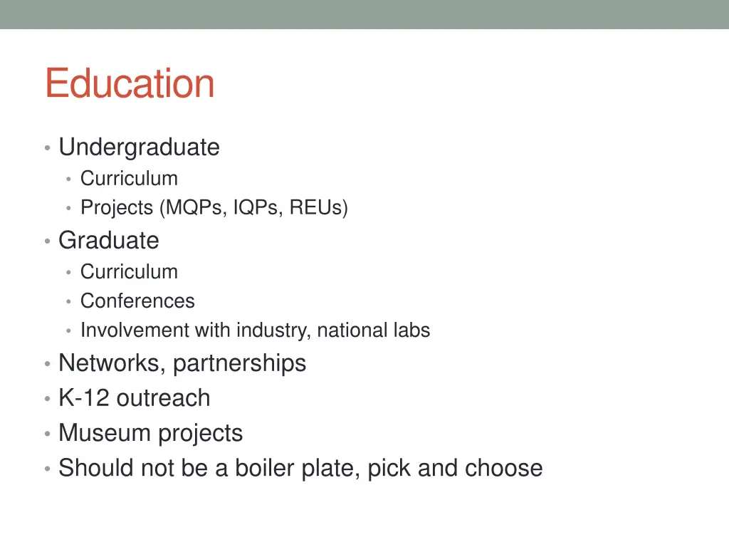 education