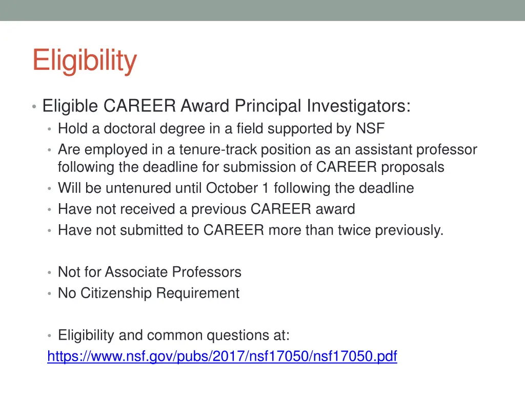 eligibility