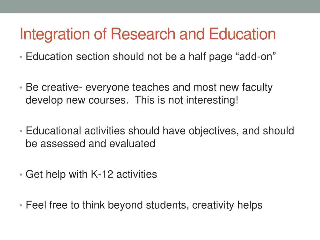 integration of research and education