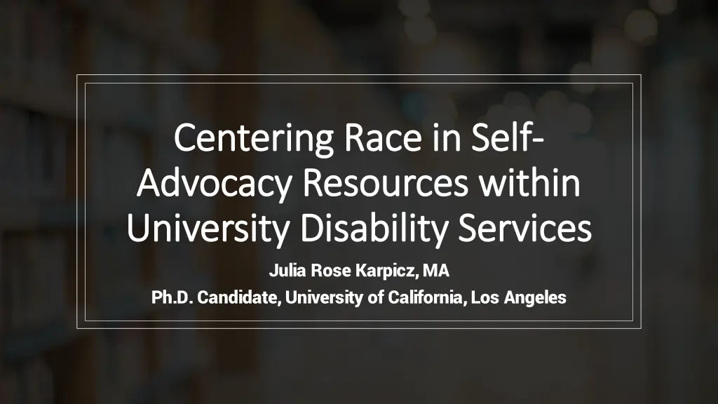 centering race in self centering race in self