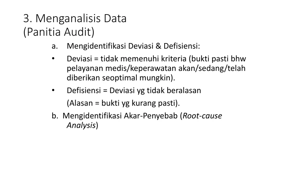 3 menganalisis data panitia audit